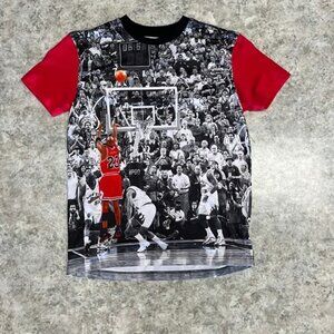 Michael jordan postgame the last shot AOP size small bulls jazz vintage